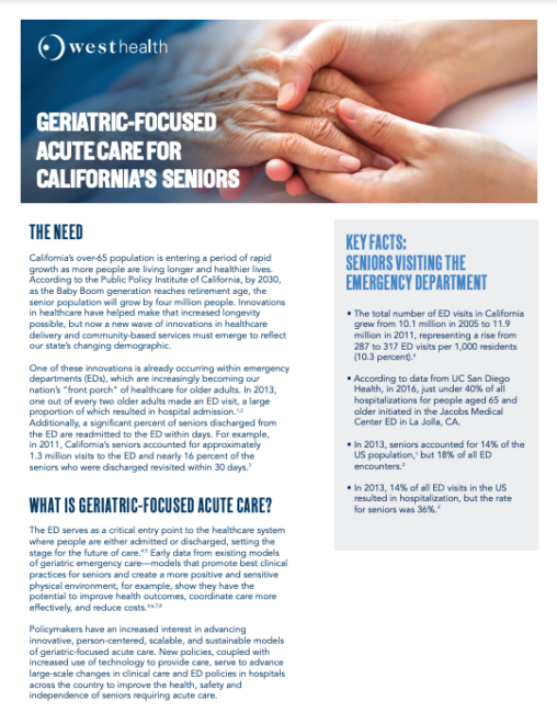 Geriatric-Focused Acute Care for California’s Seniors